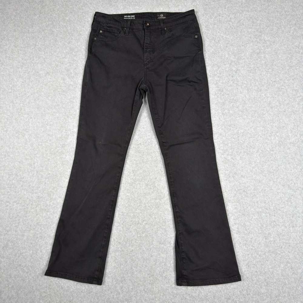 AG Adriano Goldschmied The Jodi Crop High Rise Slim Flare Black Jeans 26 Casual
